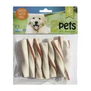 2pets Tuggtwister tuggben med kycklingfilé small 80 g