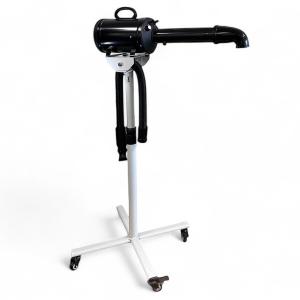 4Dogs Black svart hundfön blaster med vitt golvstativ, golvfön med steglös variabel hastighet.