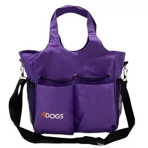 4Dogs groomingväska lila, praktisk väska för hund- och katt tillbehör