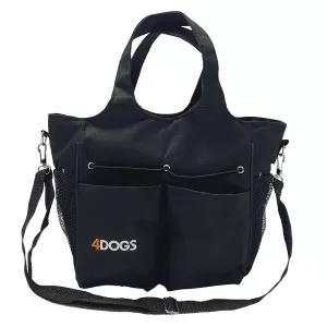 4Dogs groomingväska svart, praktisk väska för hund- och katt tillbehör