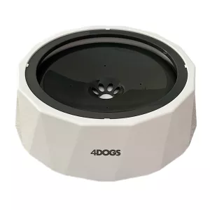 4Dogs Diamond antiskvalpskål 1000 ml - vit/grå