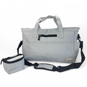 4Dogs tillbehörsväska / trimväska med liten extraväska, silvergrå