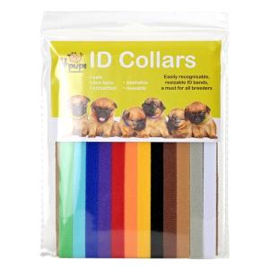 4Pups valphalsband 12-pack. Mjukt tyg och kardborrfäste.