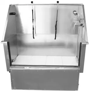 BE105 Elektriskt Hundbadkar rostfritt stål - Öppningsbar framsida