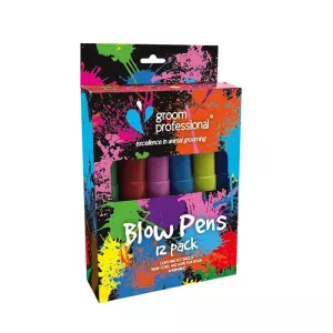 Groom Professional Creative Blow Pens 12-pack med mallar
