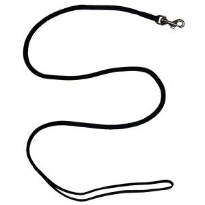 Show Tech svart utställningskoppel med silverfärgad hake. Längd 84 cm cm, bredd 5 mm.