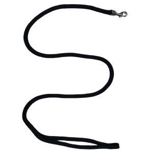 Show Tech svart utställningskoppel med silverfärgad hake. Längd 84 cm cm, bredd 7 mm.