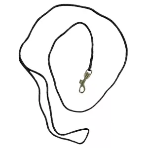 Show Tech Utställningskoppel svart nylon med guldfärgad hake (3 mm)