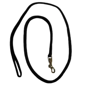 Show Tech Utställningskoppel svart nylon med guldfärgad hake (7 mm)