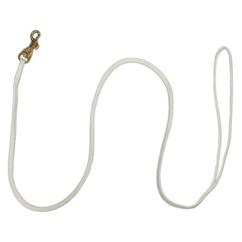 Show Tech Utställningskoppel vit nylon med guldfärgad hake (5 mm)