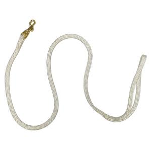 Show Tech vitt utställningskoppel i nylon. Längd 84 cm, bredd 7 mm. Guldfärgad metallhake.