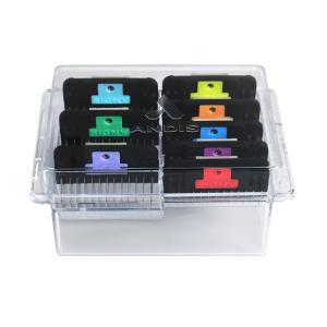 Andis distanskammar Wide i rostfritt stål. 8-pack. Lämnar 3-25 mm.