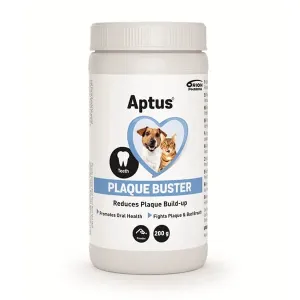 Aptus Plaque Buster tandpulver för bättre tandhälsa. För hund och katt. 200 gram.