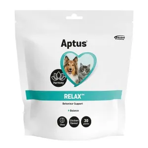 Aptus Relax tuggbitar, naturligt lugnande, minskar oro och stress hos hunden. 30 st.