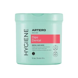 Artero Dips Dental wipes, små våtservetter i fingermodell för enkel och effektiv rengöring av hundens tänder. 50-pack