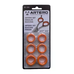 Artero insatsringar för saxar orange silikon - 6-pack