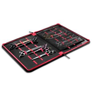 Artero Orion stabilt fodral för 20 hundsaxar, svart med röda detaljer