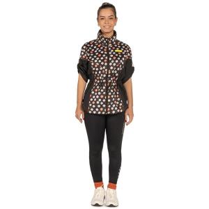 Artero trimjacka Olso Ploka dot, svart och mönstrad med orange och vita prickar med hundsiluetter