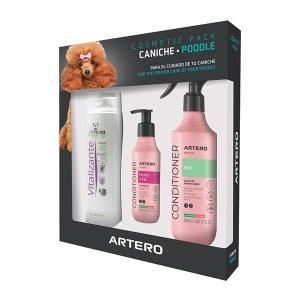 Artero pudel pälsvårdsset med hundschampo, balsam och balsamspray