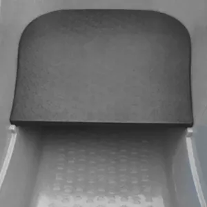 BE112H Elektriskt Hundbadkar grå plast - med stänkskydd