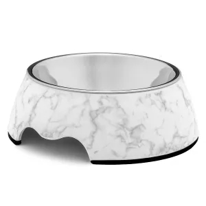 Hundskål Belle i melamin, 400 ml – marmorerad vit/grå
