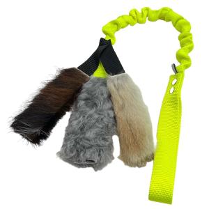 Bistos träningsleksak Bläckfisken med fårskinn, koskinn och kaninskinn. Neon.