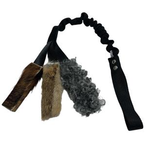 Bistos träningsleksak Bläckfisken med fårskinn, koskinn och kaninskinn. Svart.
