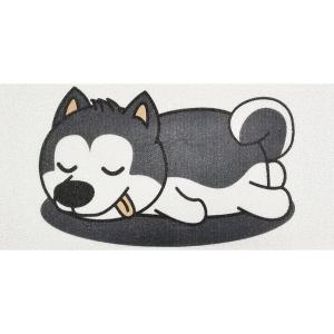 Badkarsmatta Husky halkfri bottenmatta med hundmotiv 120x60 cm