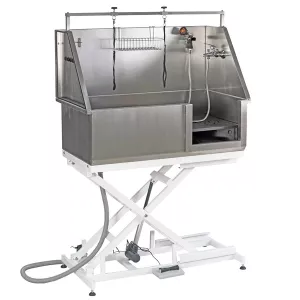 PRO 231E Elektriskt Hundbadkar rostfritt stål - skjutdörr höger