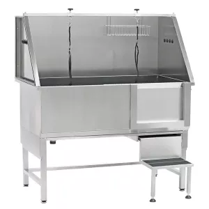 PRO 231 Hundbadkar rostfritt stål - skjutdörr höger