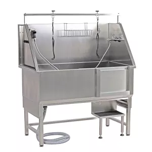 PRO 231 Hundbadkar rostfritt stål - skjutdörr höger