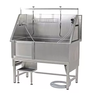 PRO 231 Hundbadkar rostfritt stål - skjutdörr vänster