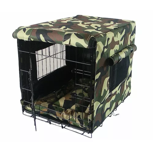 Buröverdrag camouflage för Stålburar - 91 cm
