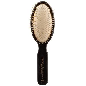 Chris Christensen Gold Series oval hundborste med 20 mm långa guldpläterade stålpiggar.