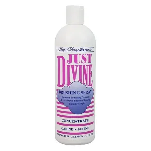 Chris Christensen Just Divine brushing spray underlättar borstning av hundens päls, 473 ml. Koncentrat.