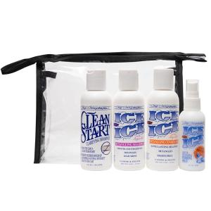 Chris Christensen Try Me Ice on Ice-kit, för tovutredning och glans. Fyra produkter.
