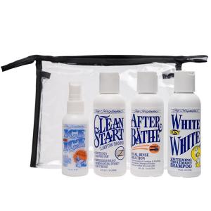 Chris Christensen Try Me White on White-kit. Färgförstärkande för alla pälsfärger. Fyra produkter.