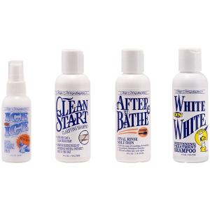 Chris Christensen Try Me White on White-kit. Färgförstärkande för alla pälsfärger. Fyra produkter.