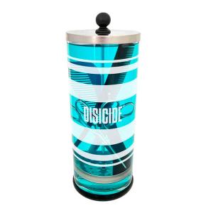 Disicide glasbehållare för desinfektion av saxar, borstar och kammar. Rymmer 1,5 liter.