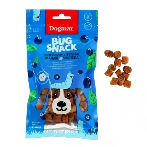 Dogman Bug Snack belöningsgodis med blåbär - 80 g