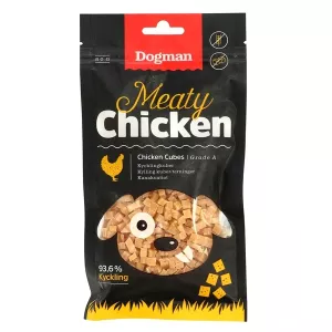 Dogman Meaty kuber av kyckling belöningsgodis - 80 g