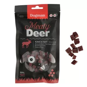 Dogman Meaty kuber av hjort belöningsgodis - 80 g