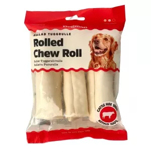 Dogman Vita tuggrullar av råhud 3-pack - 150 g