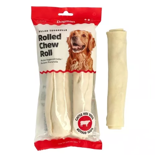 Dogman Vita tuggrullar av råhud 2-pack - 150 g