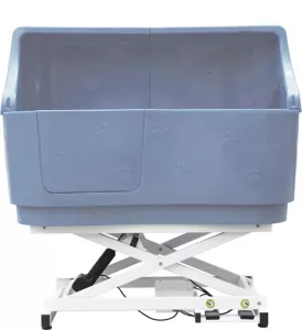 BE112H Elektriskt Hundbadkar grå plast - med stänkskydd