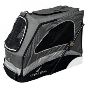 Extra överdrag till hundvagn Silver Wing grå svart