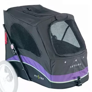 Extra överdrag till hundvagn Skyline large - Svart/lila