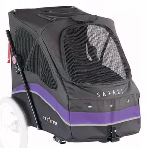 Extra överdrag till hundvagn Safari medium - Lila/svart