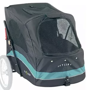 Extra överdrag till hundvagn Skyline large - Svart/turkos