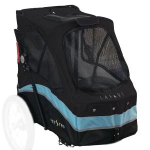 Extra överdrag till hundvagn Safari svart/turkos